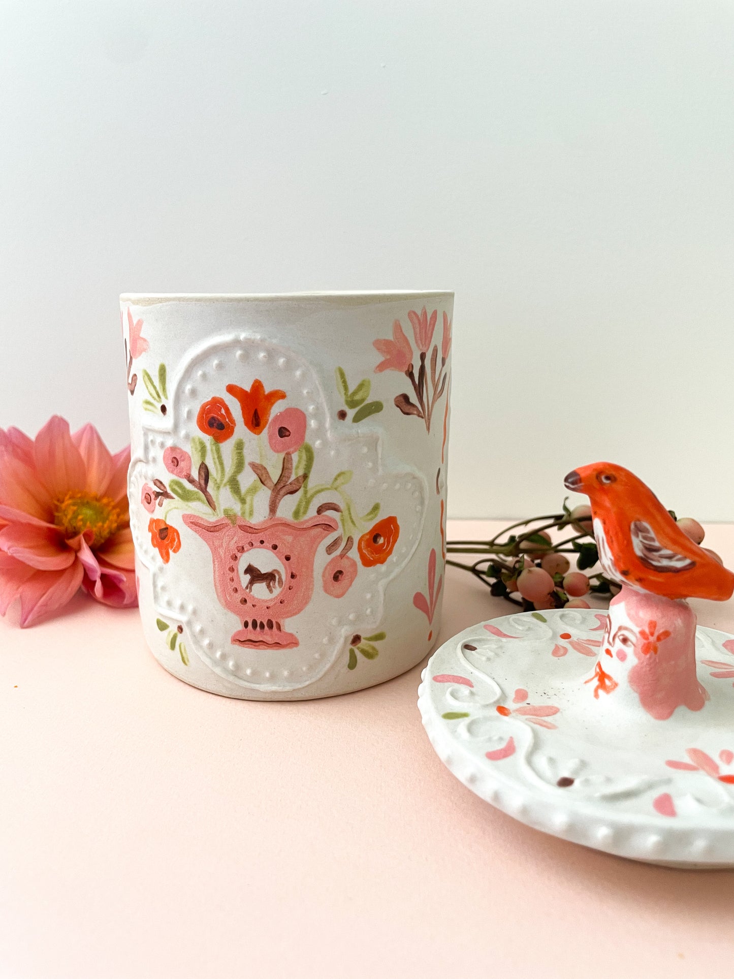 Majolica folk jar