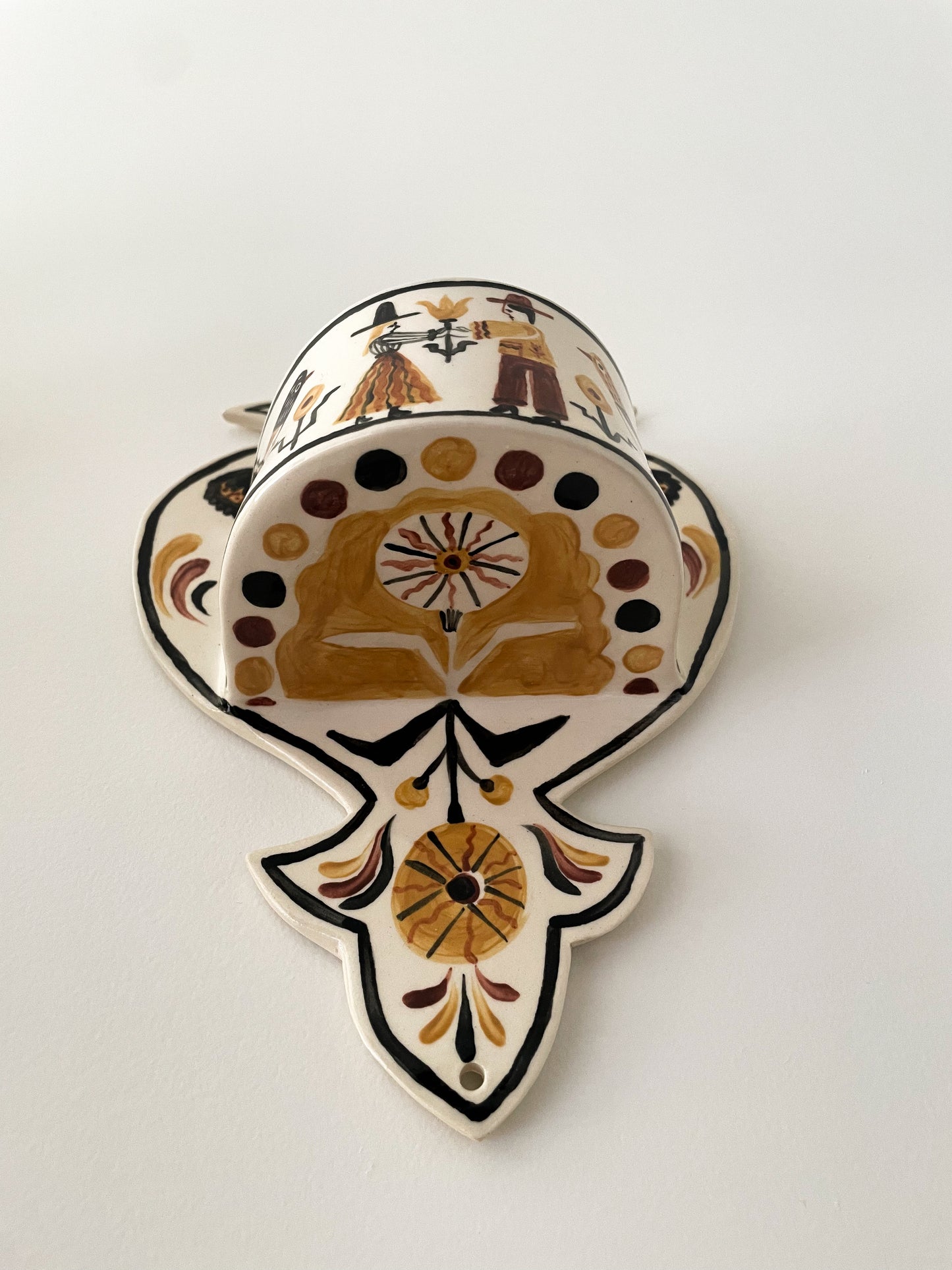 Folk Heart Wall Pocket