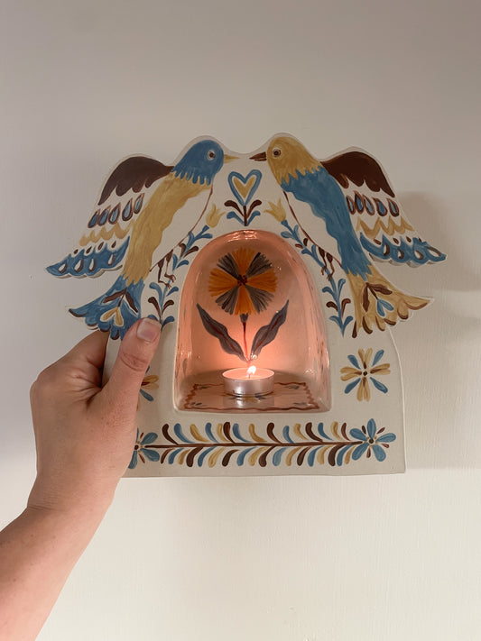 Folk Bird Wall Altar