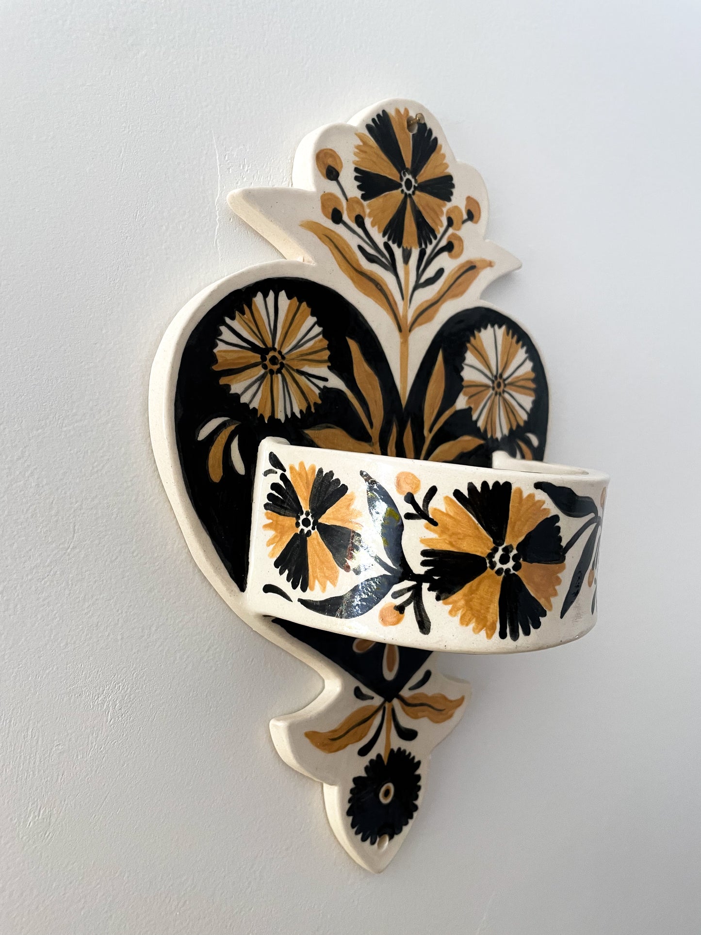 Folk Heart Wall Pocket