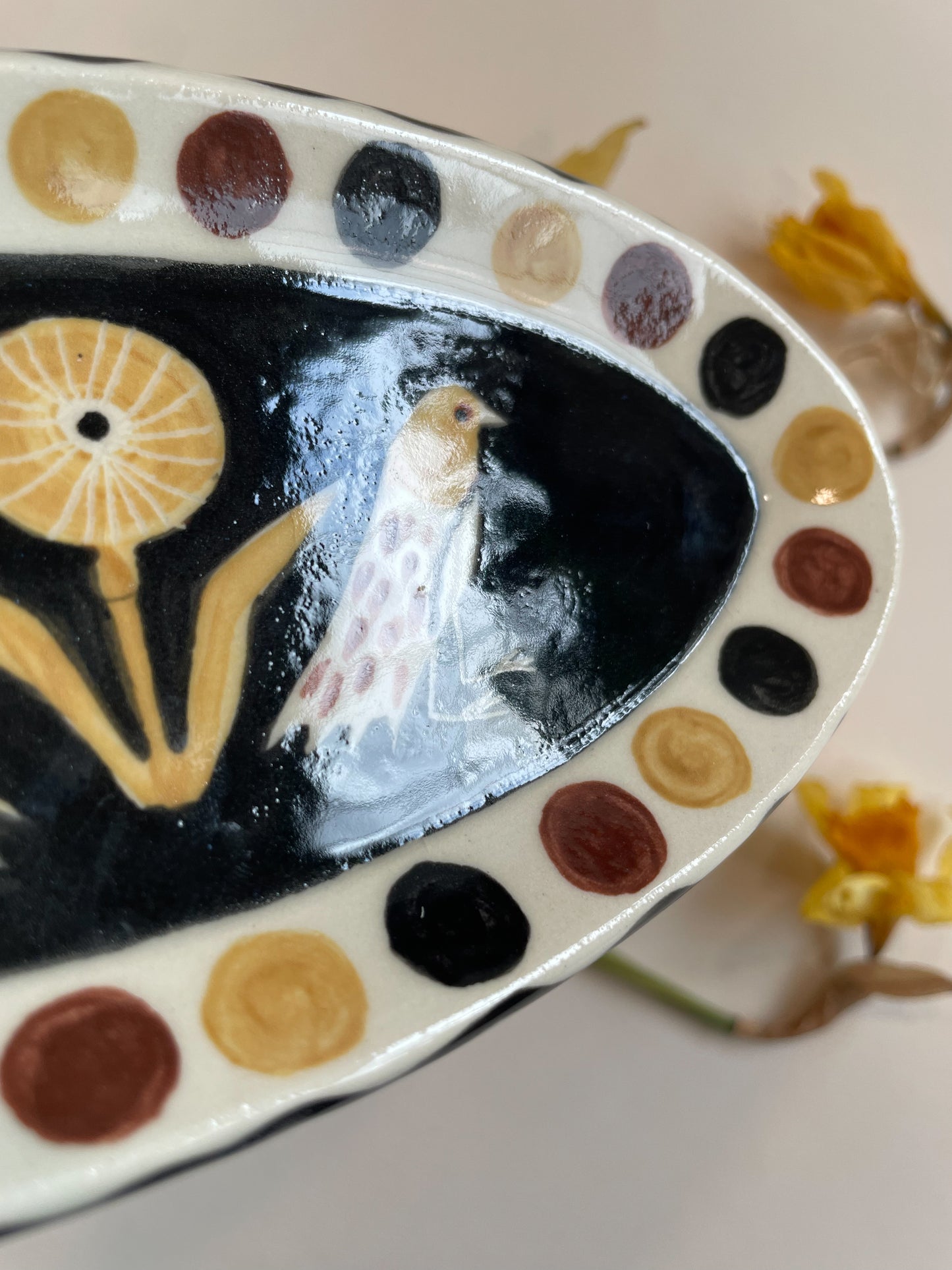 Folk trinket dish