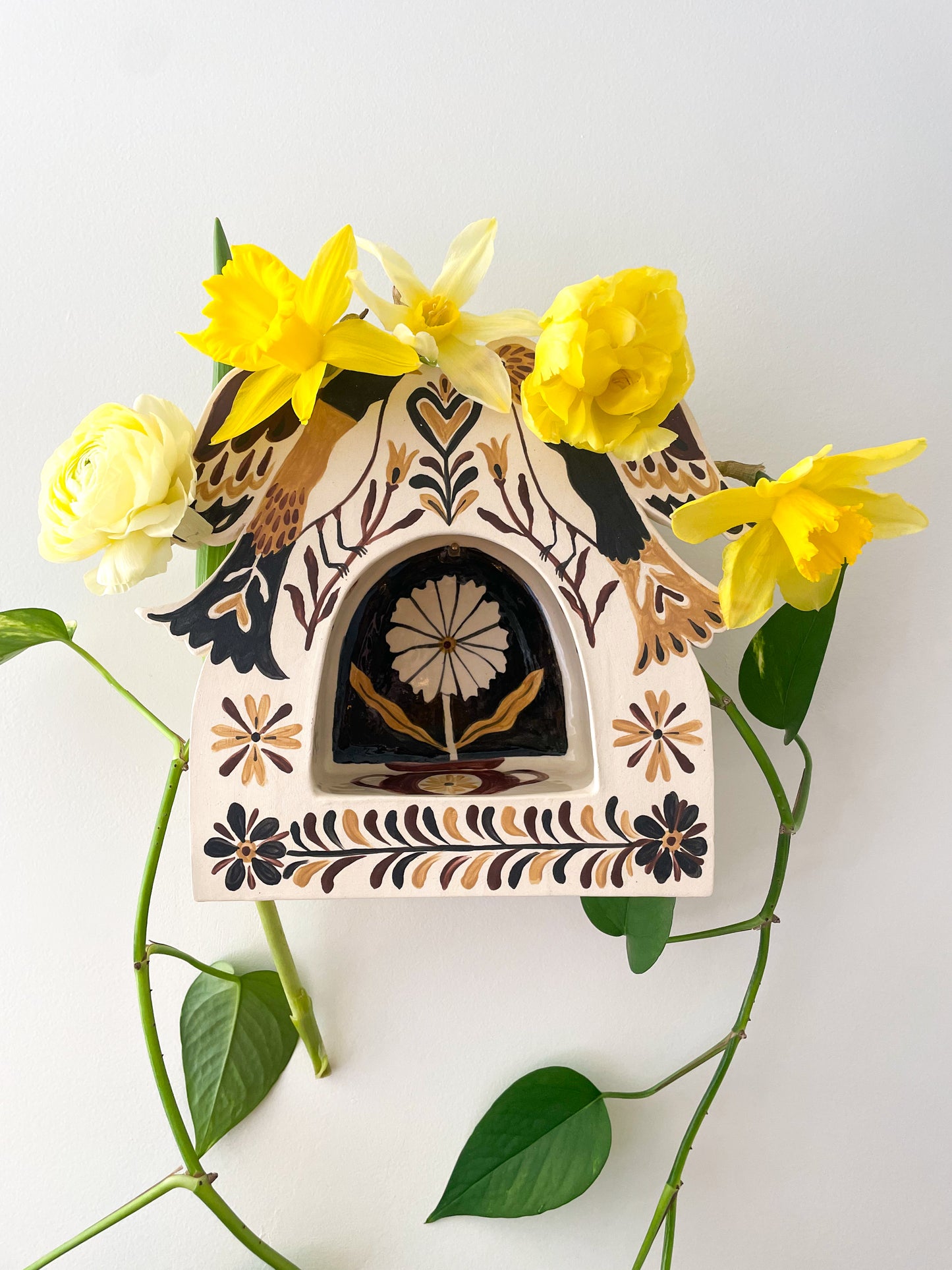 Folk Bird Wall Altar