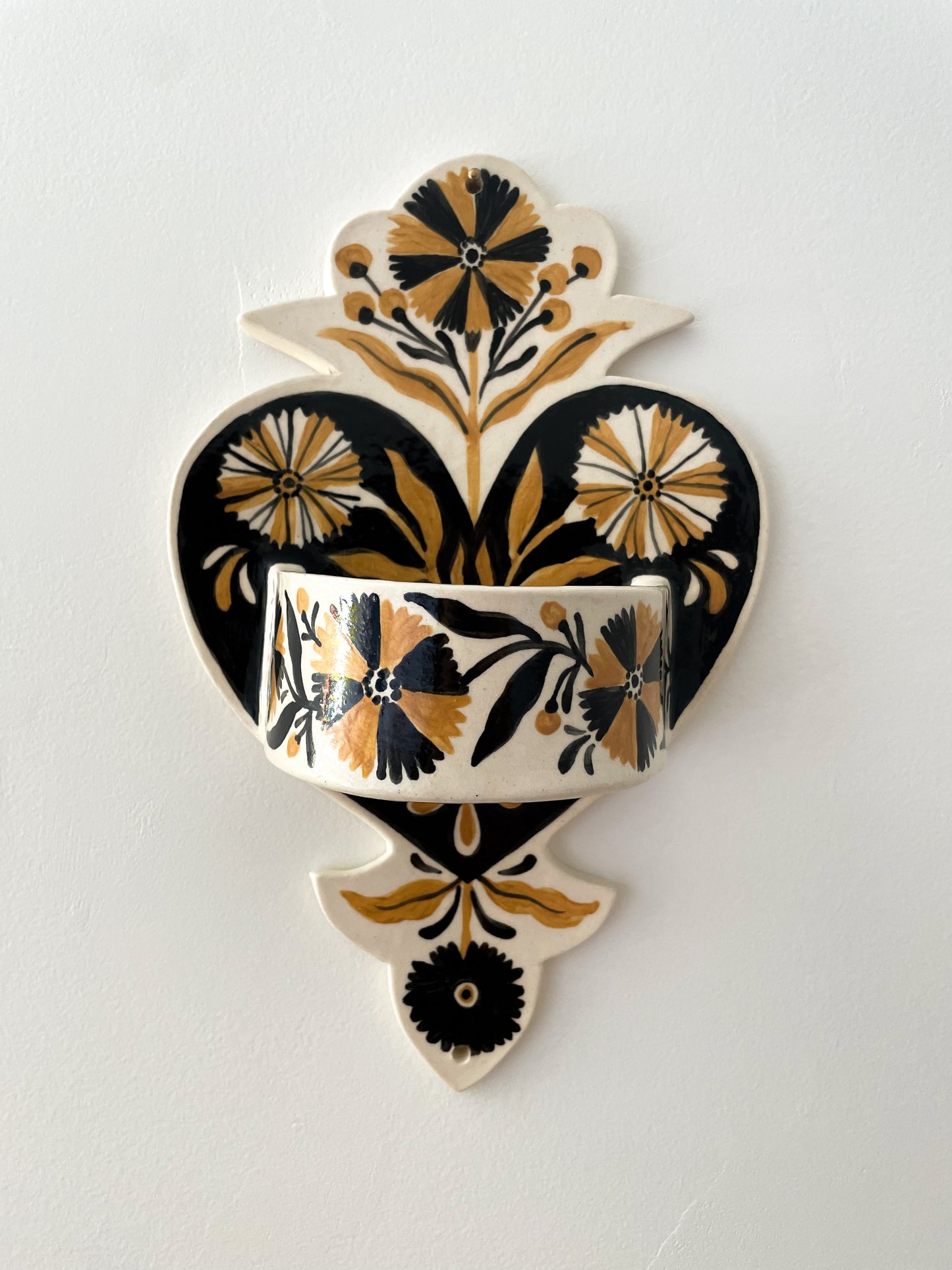 Folk Heart Wall Pocket