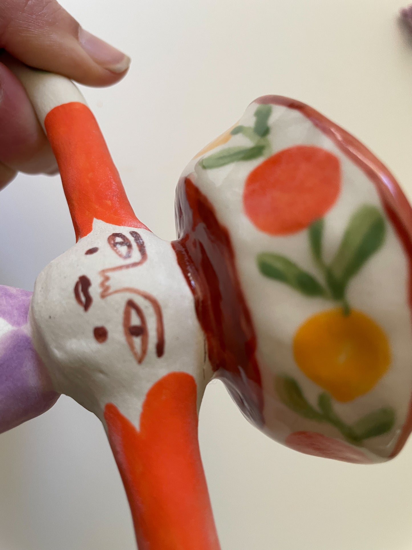 *seconds*Ceramic Candelabra Folk Lady