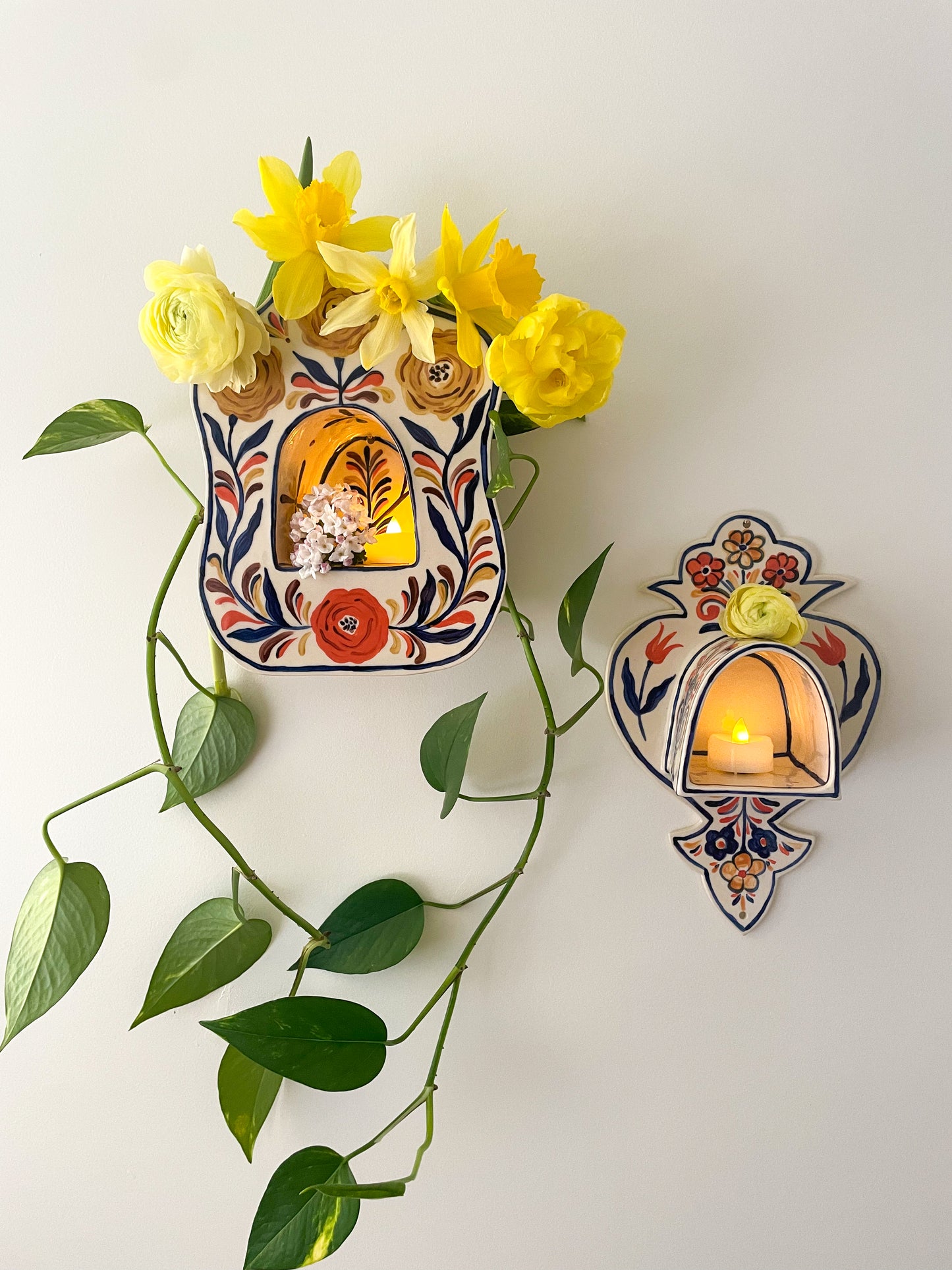 Folk Floral Wall Altar