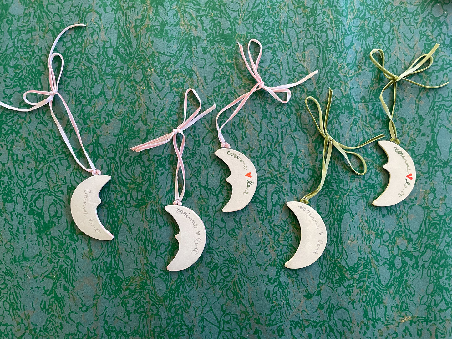 Moon ornament~pink/yellow