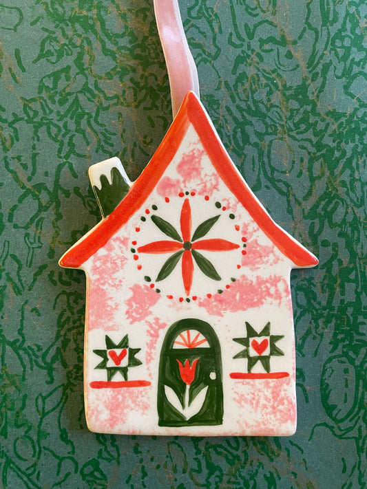 Hex cottage ornament
