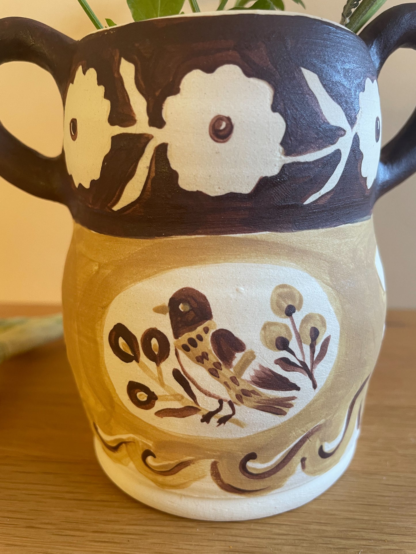 Pot head vase