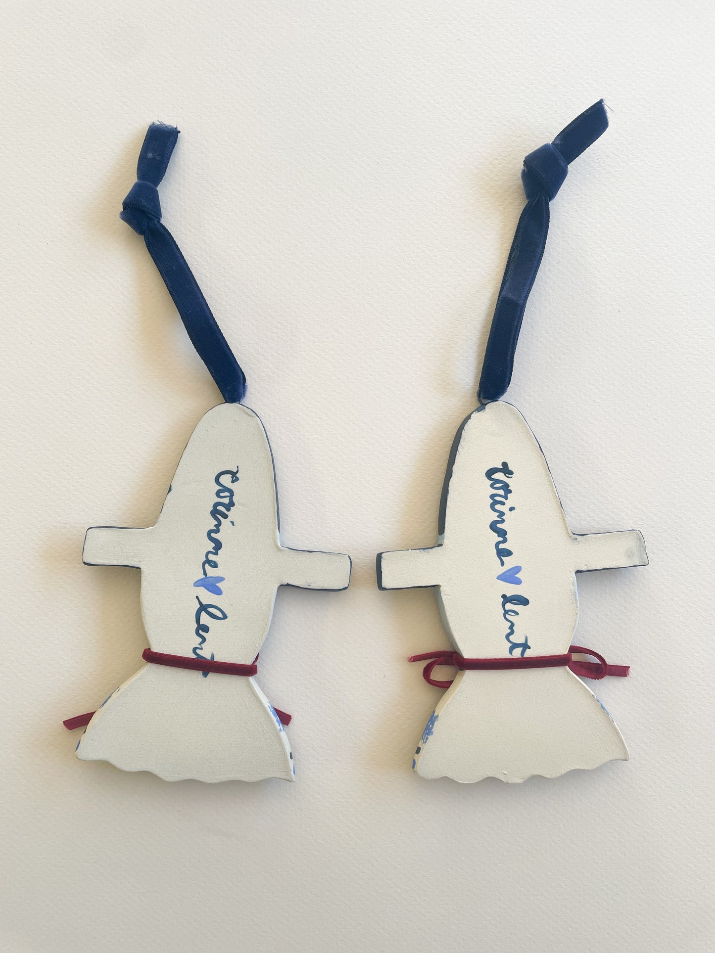 Christmas witch ornament~blue