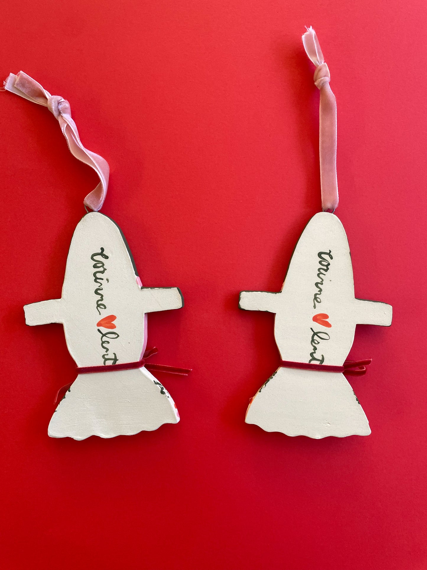 Christmas witch ornament~green