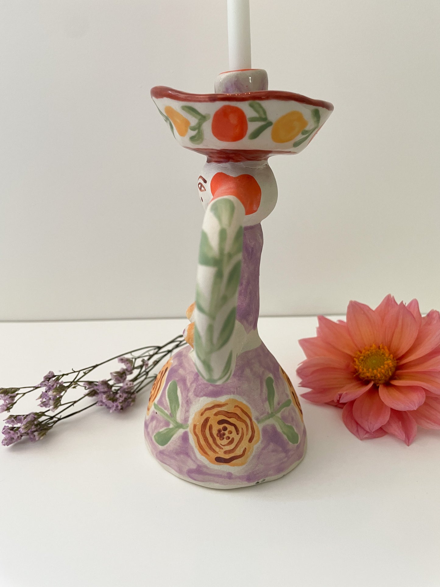 *seconds*Ceramic Candelabra Folk Lady