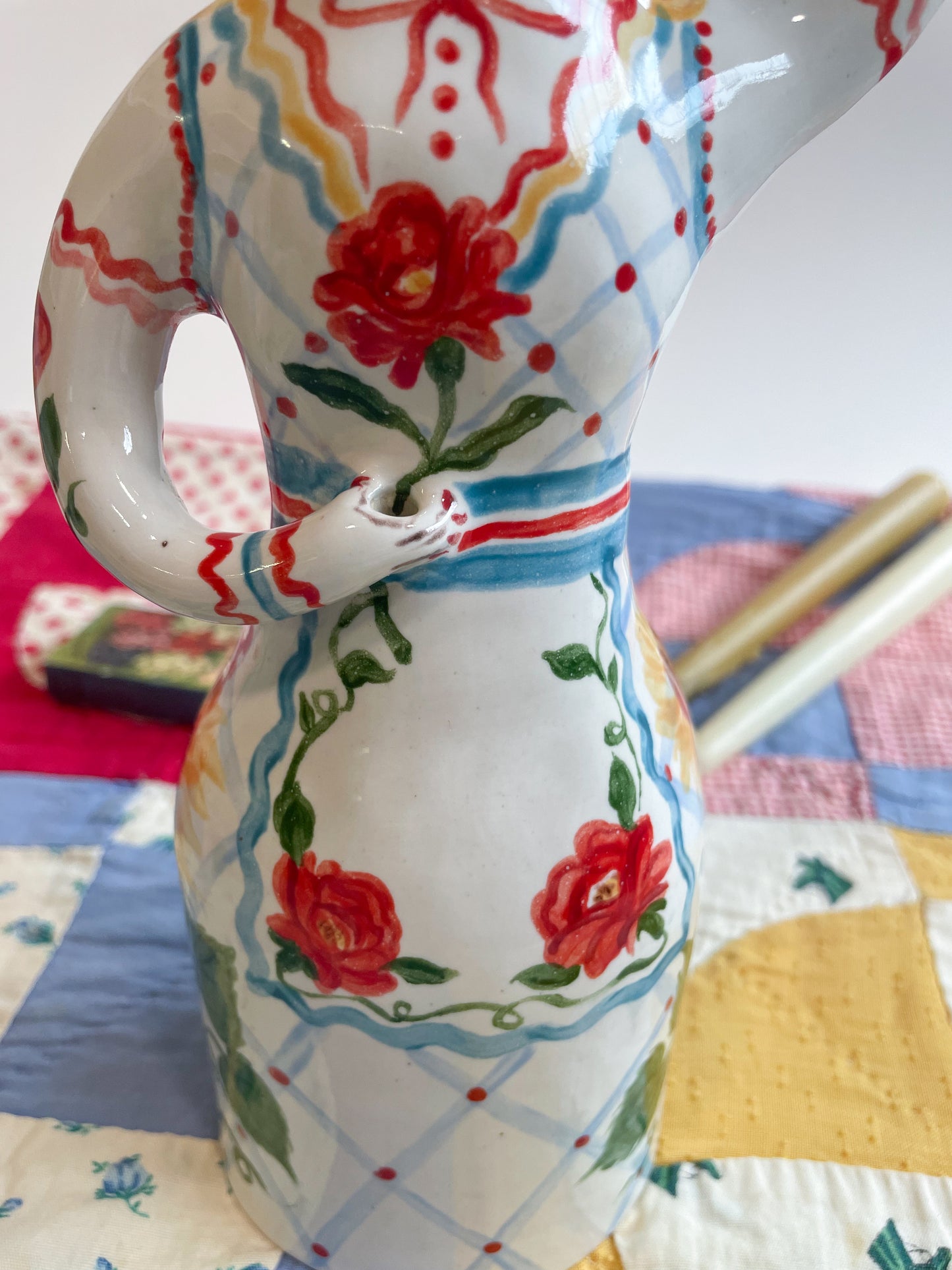 Witch tea light sculpture ~majolica