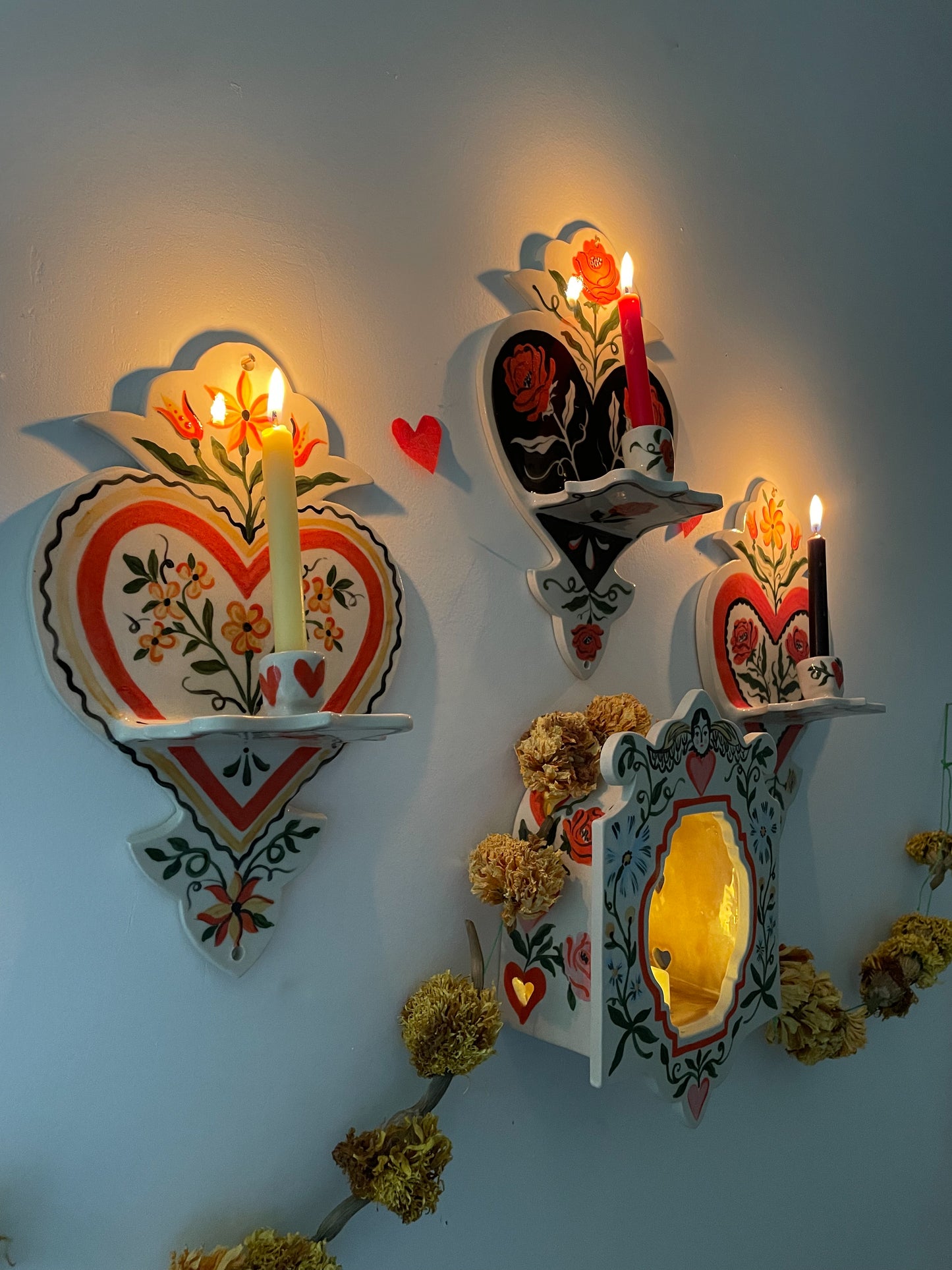 Folk Heart Wall Sconce
