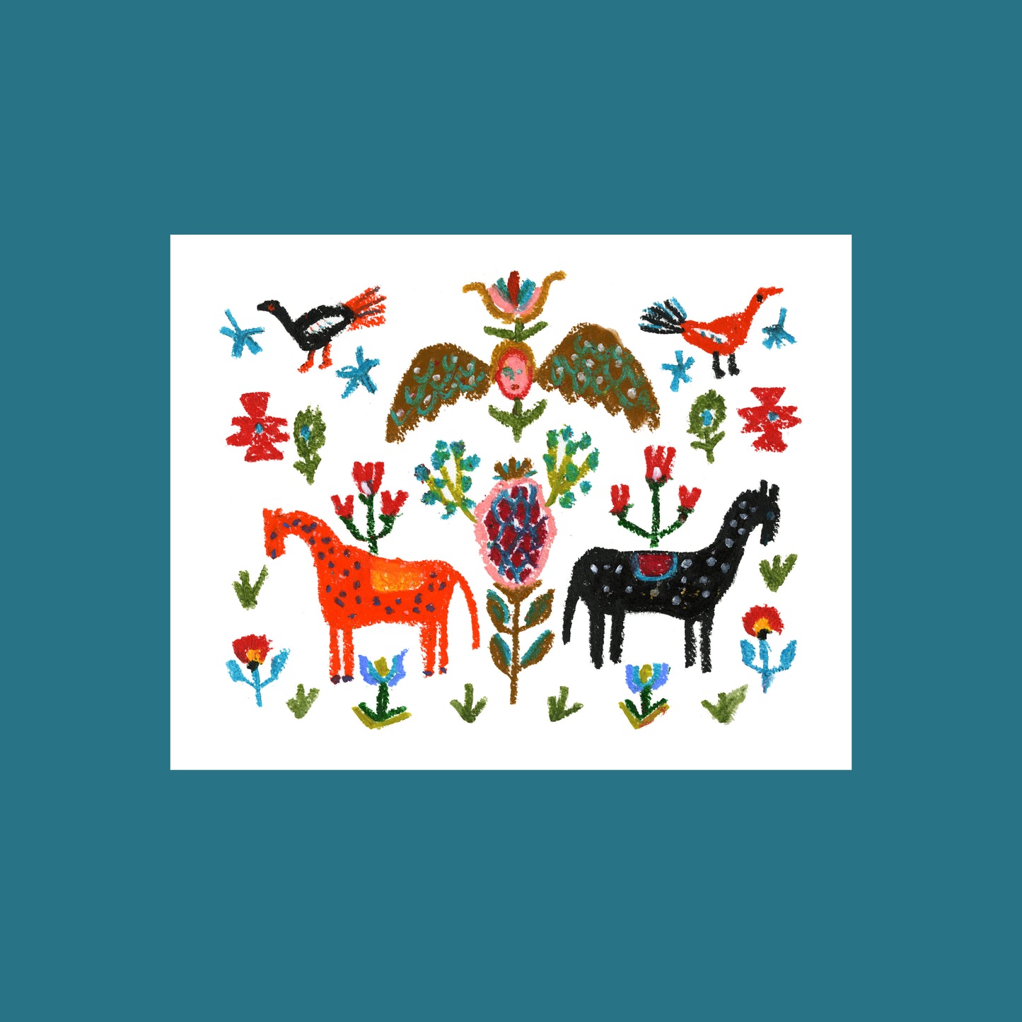 Horse Gathering Art Print