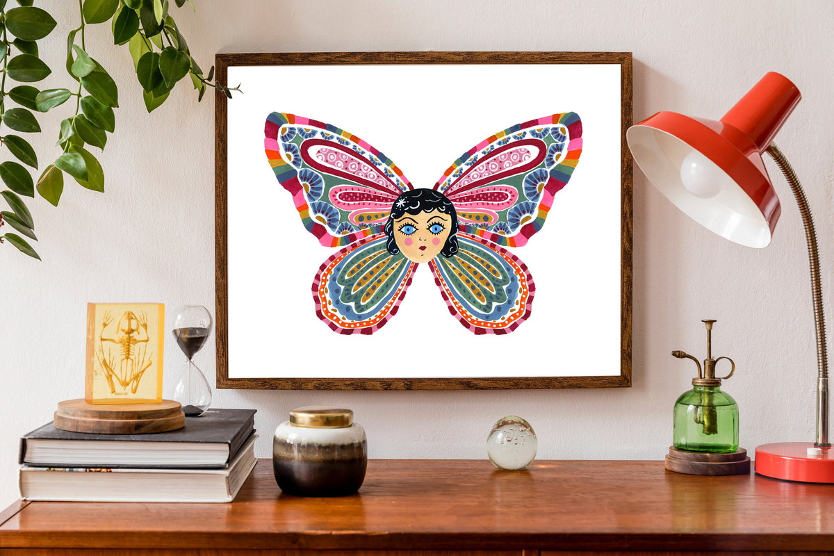Lupita Baby Doll Butterfly Art Print