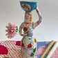 Witch tea light sculpture ~majolica