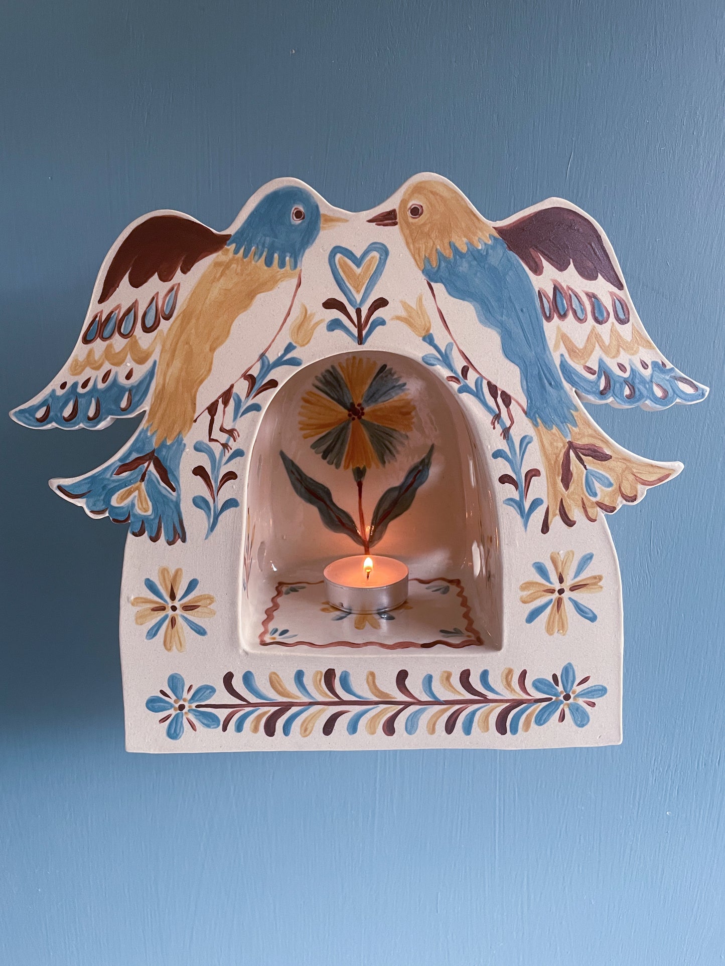 Folk Bird Wall Altar