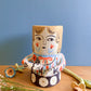 Folk people vase-no hat- medium
