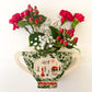 Folk scene wall & table vase