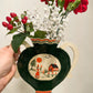 Folk scene wall vase