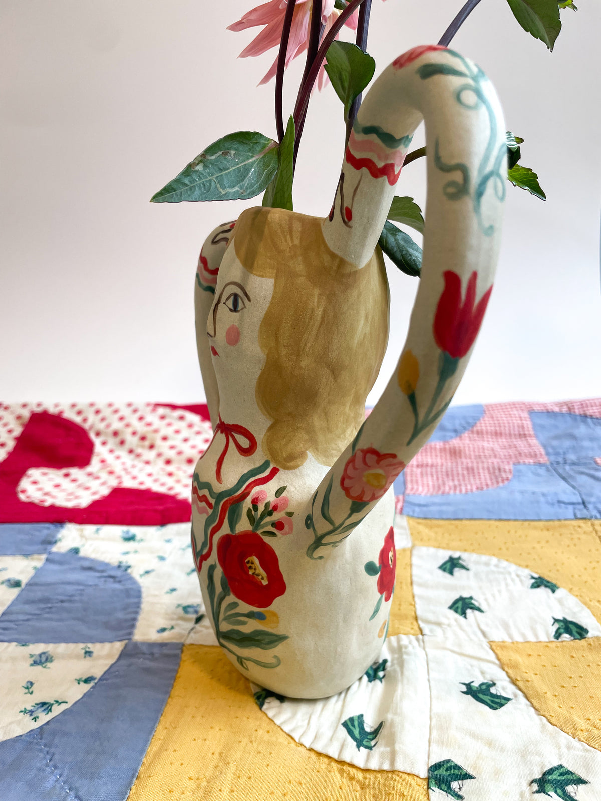 Folk people vase