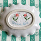 Fluted folk scene platter