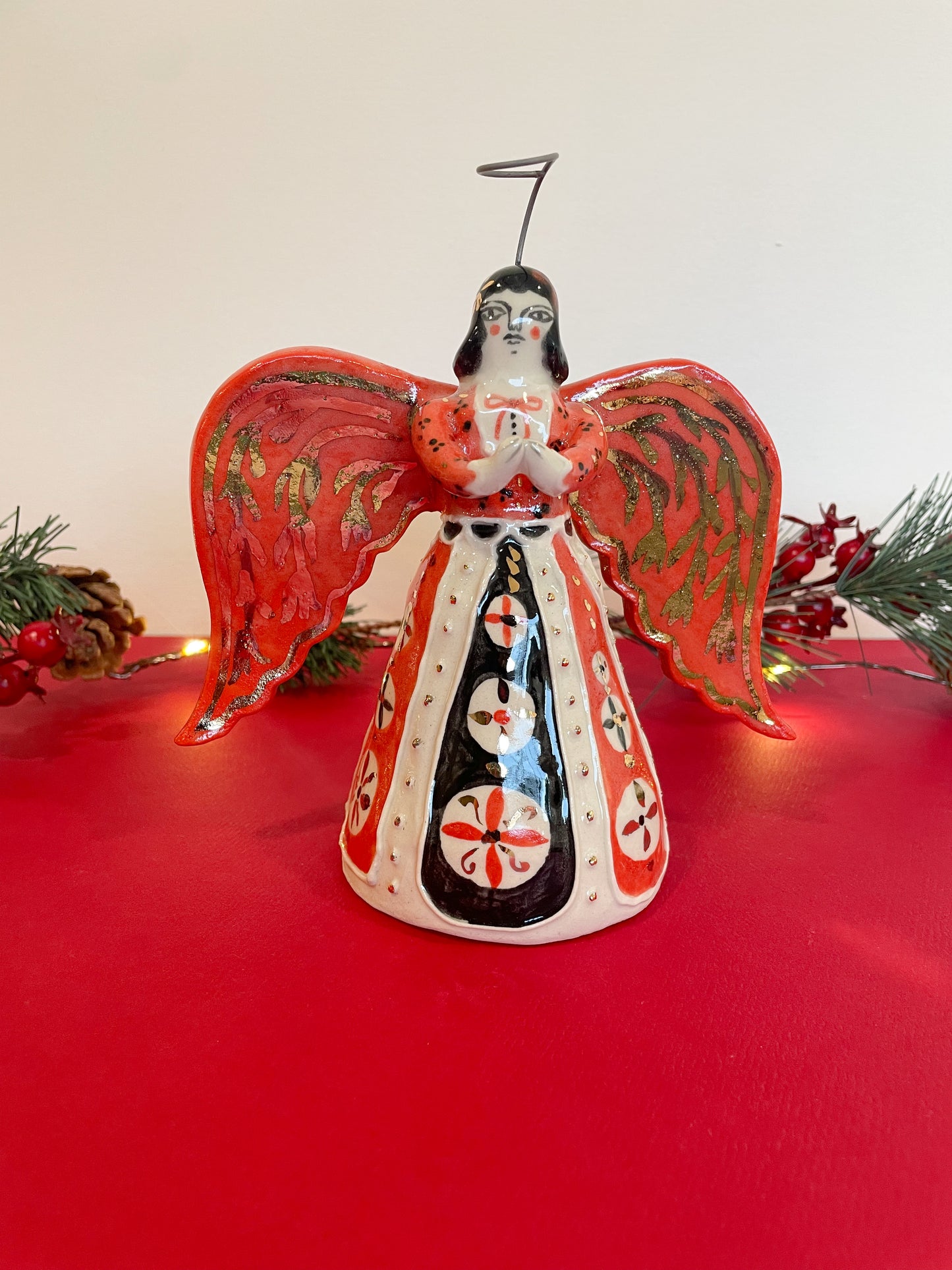 Folk Angel Bell w/22k gold