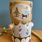 Folk people vase-no hat- medium