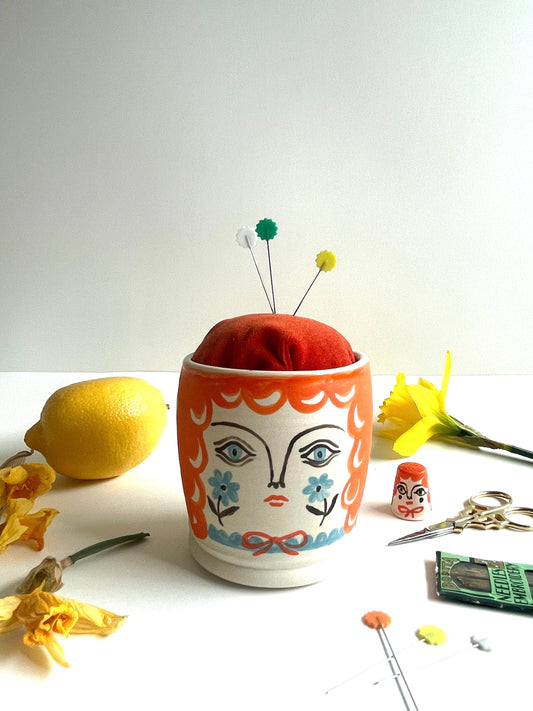 Pin cushion tumbler