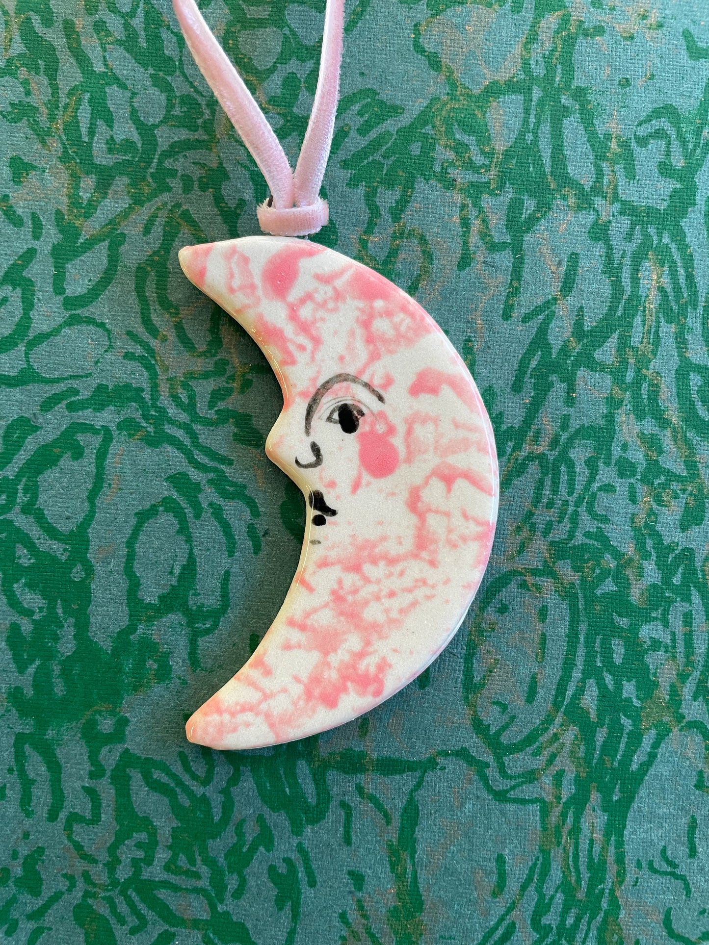 Moon ornament~pink/yellow