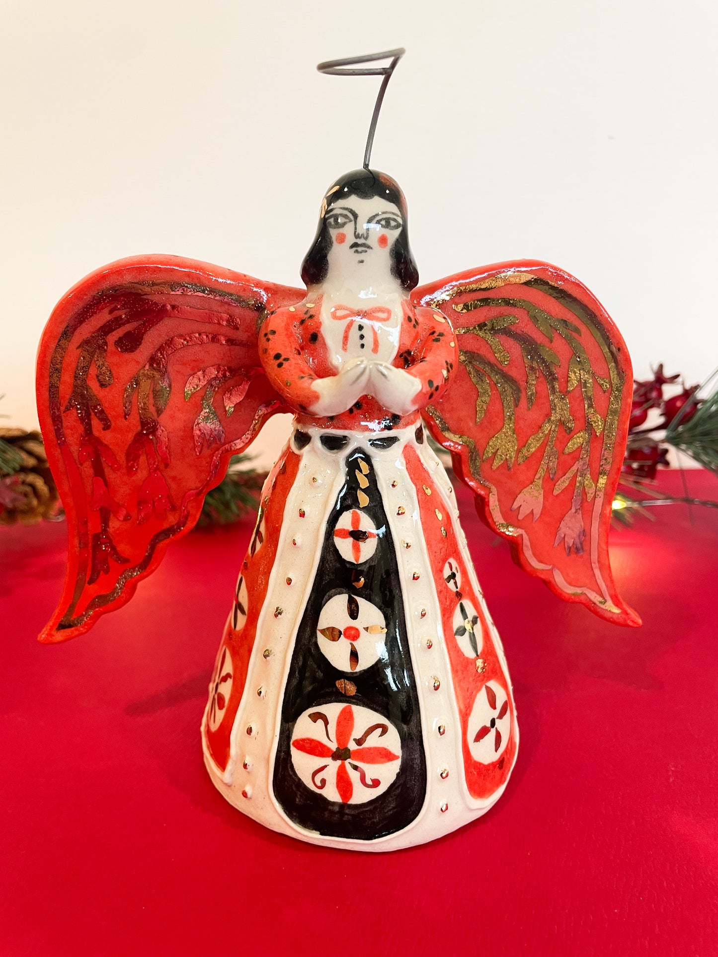 Folk Angel Bell w/22k gold