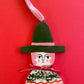 Christmas witch ornament~green