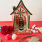 Folk cottage shelf~red