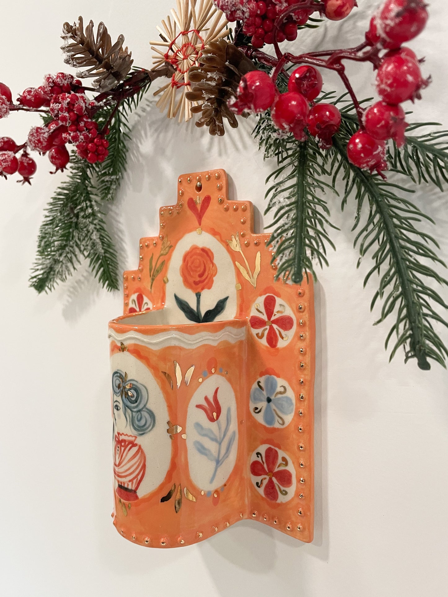 Casita Wall Vase 22kgold