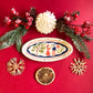Folk trinket dish w/22kgold