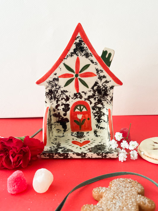 Folk cottage shelf~black