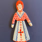 Folk lady ornament