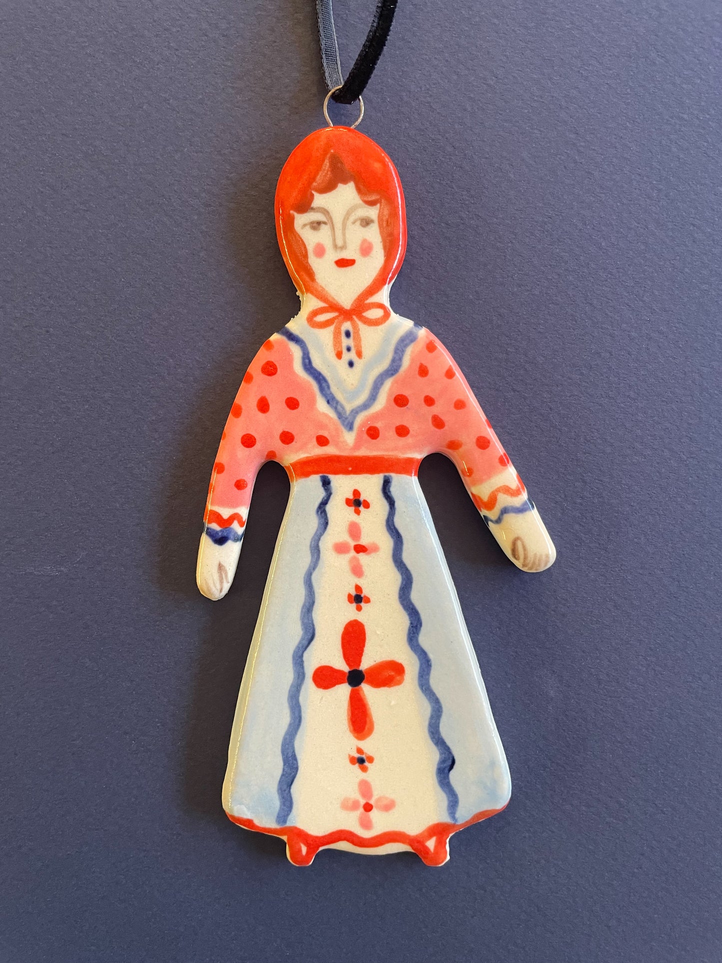 Folk lady ornament