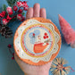 Folk trinket dish w/22kgold