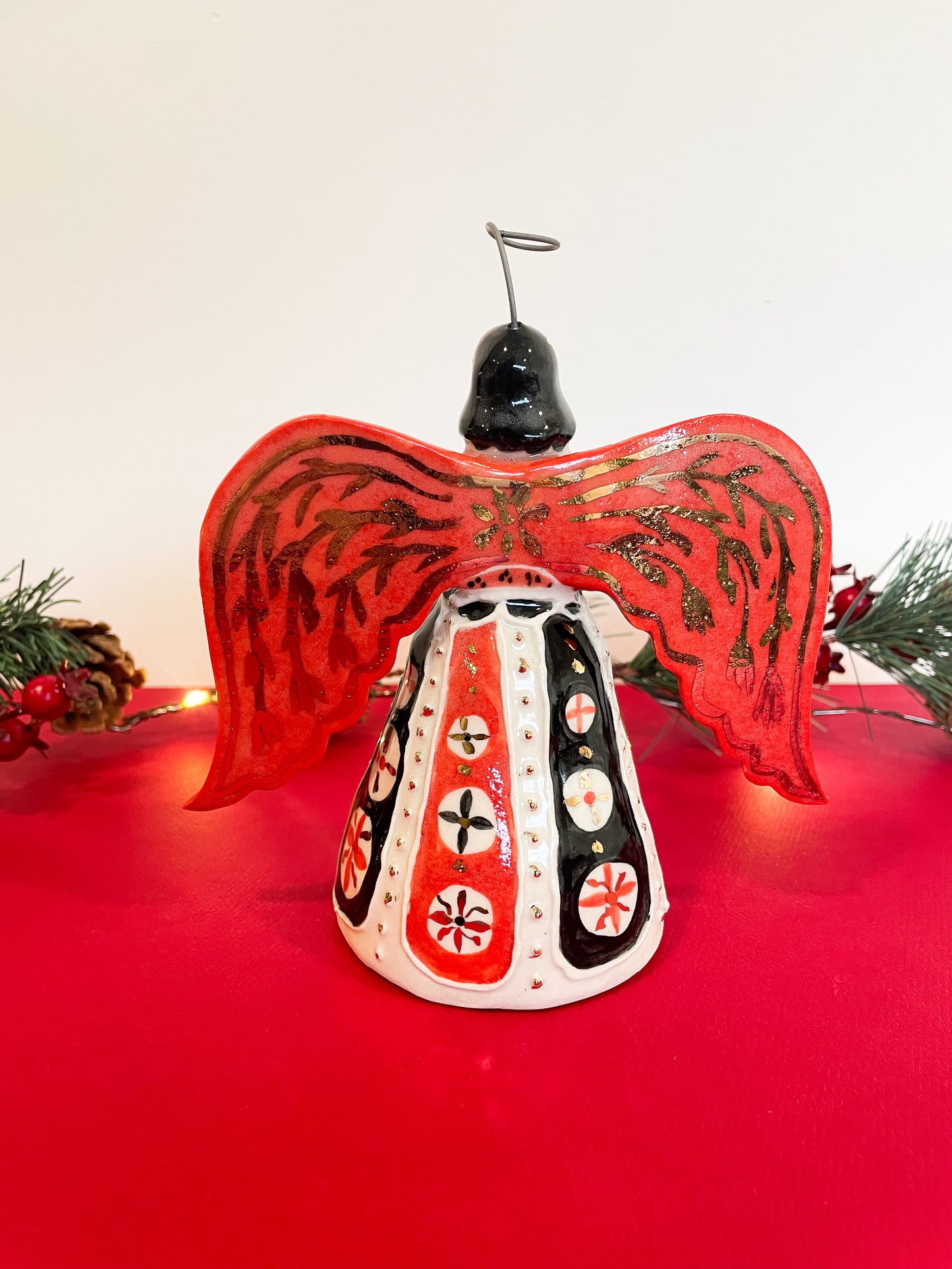 Folk Angel Bell w/22k gold
