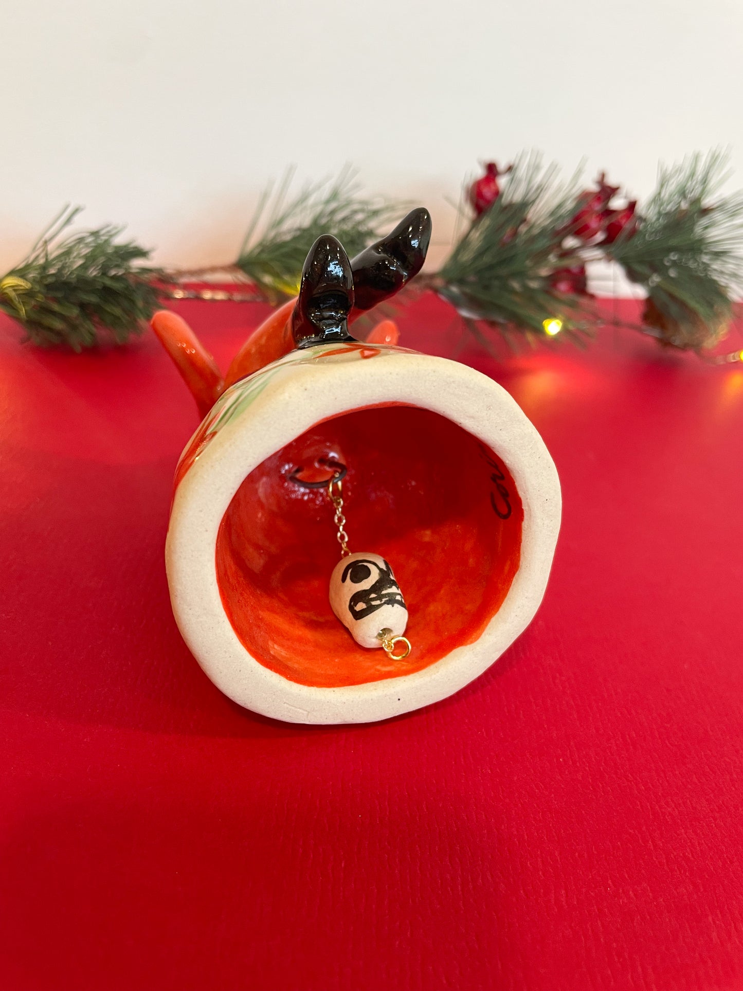 Krampus devil Bell with 22kgold