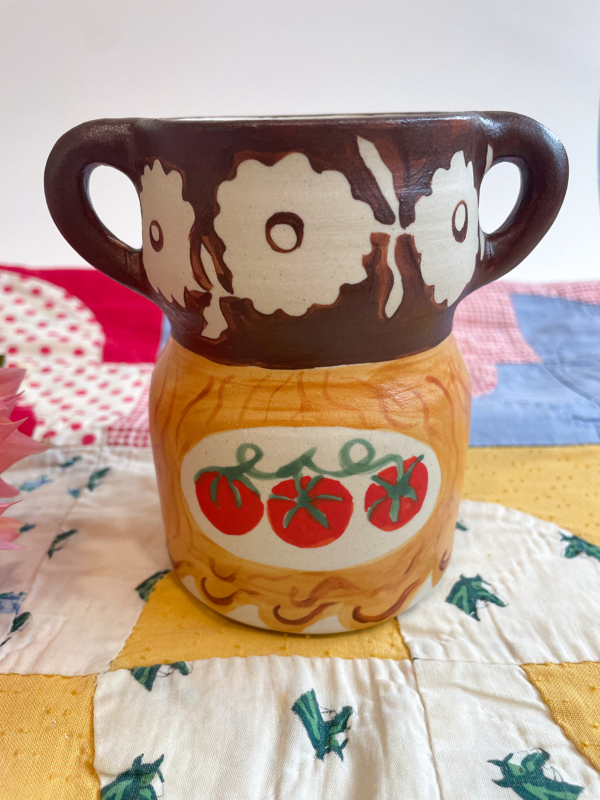 Folk people vase
