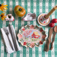 Fluted folk scene platter