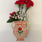Folk rose wall vase