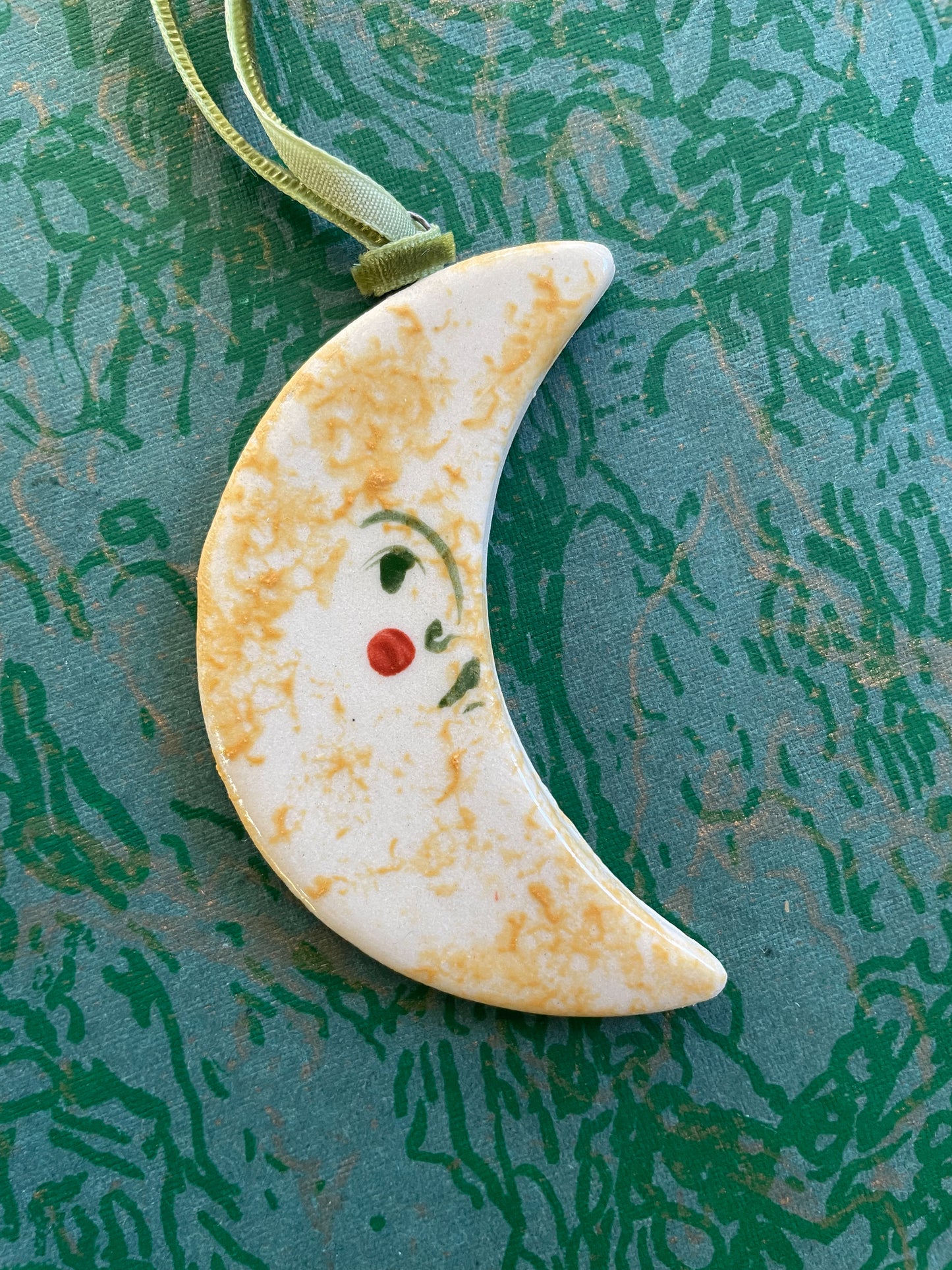 Moon ornament~pink/yellow