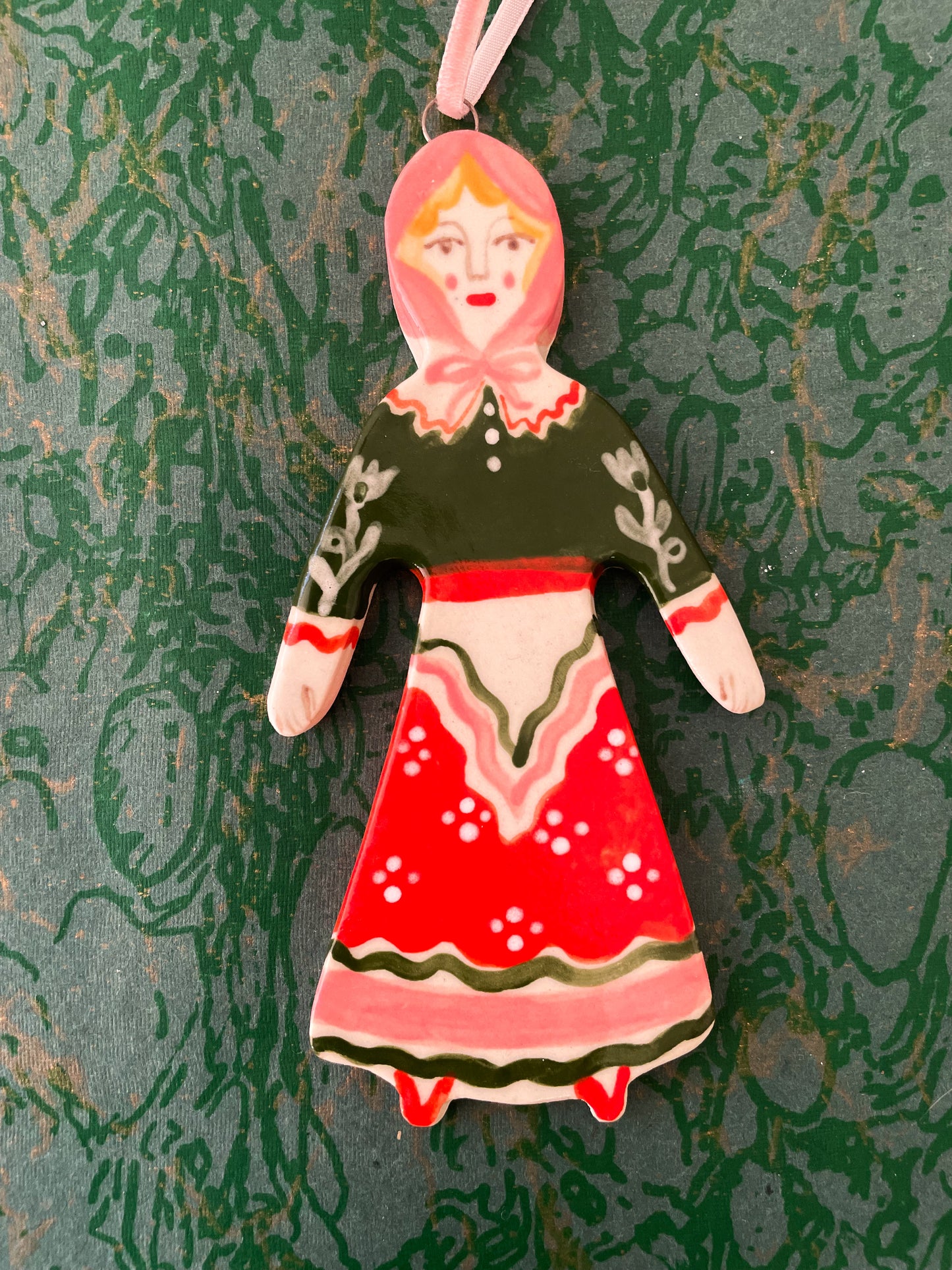 Folk lady ornament