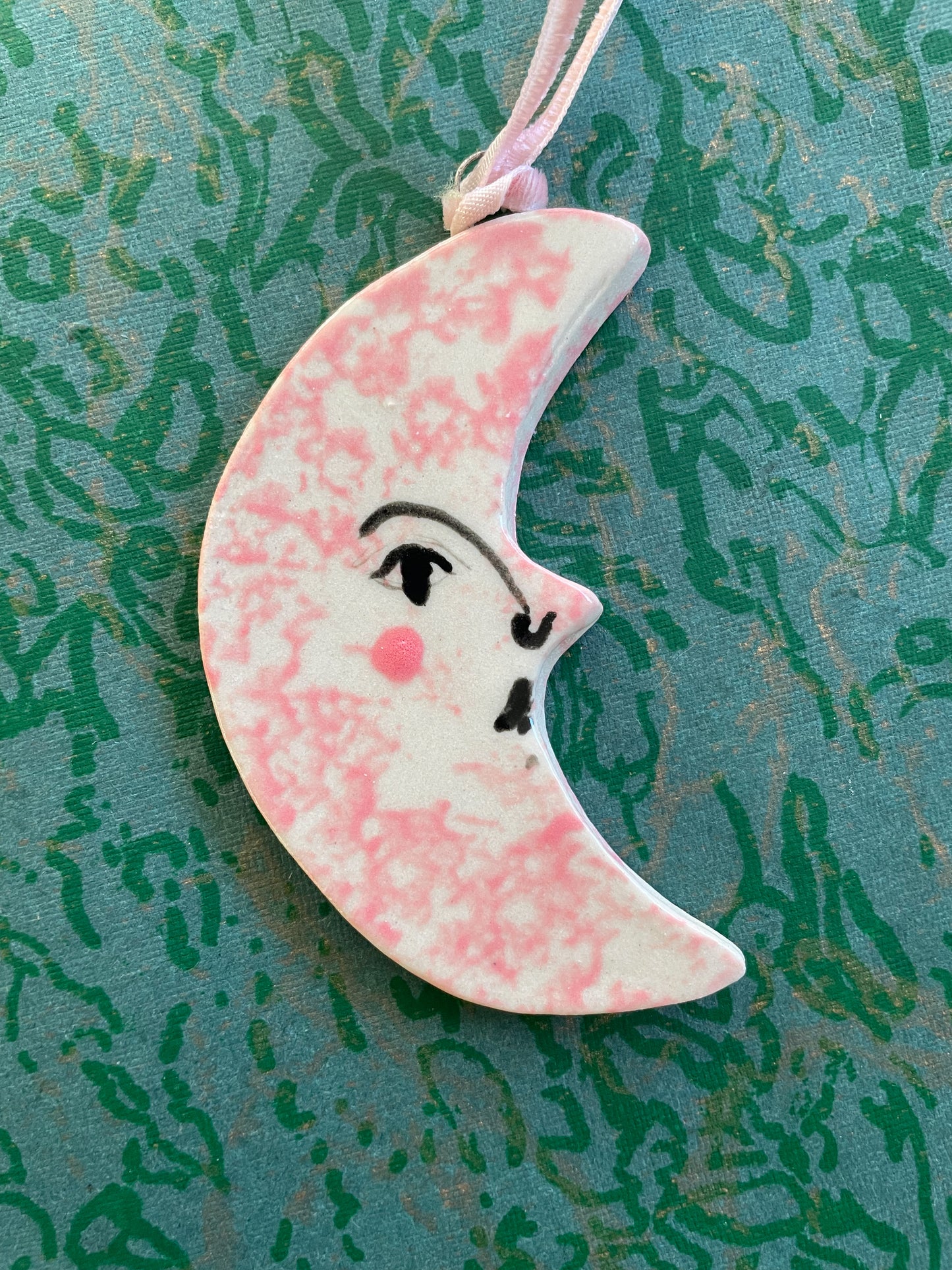 Moon ornament~pink/yellow