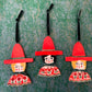 Christmas witch ornament~red