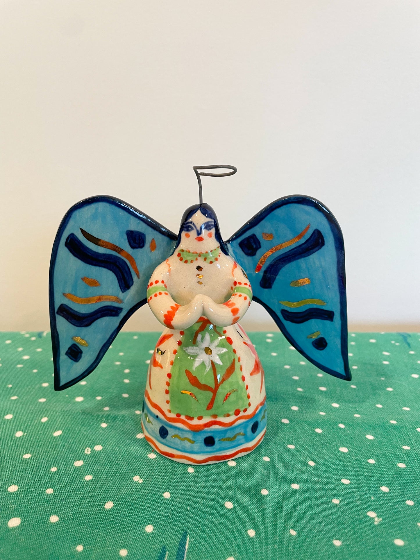 Folk Angel Bell w/22k gold
