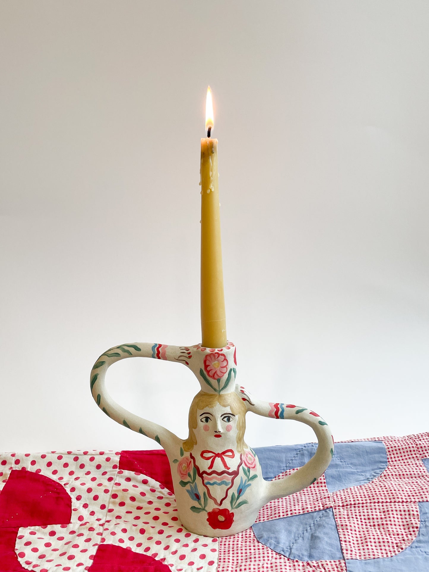 Candelabra Folk Lady